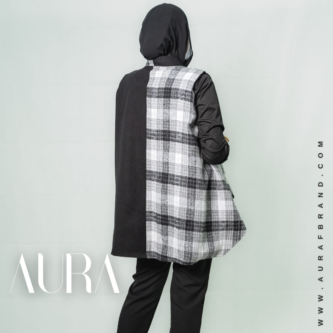 AURA luxury oversized sleeveless cape