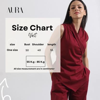 AURA Burgundy linen set