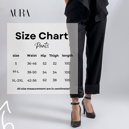 AURA black luxe pants