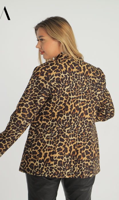 Leopard print blazer